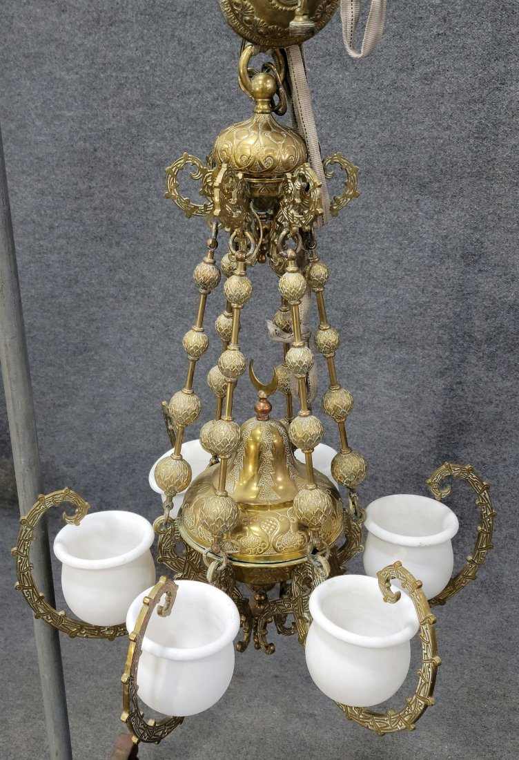 Unusual Chandelier With A Middle Eastern Influence: 30"H, 24.50"Diameter