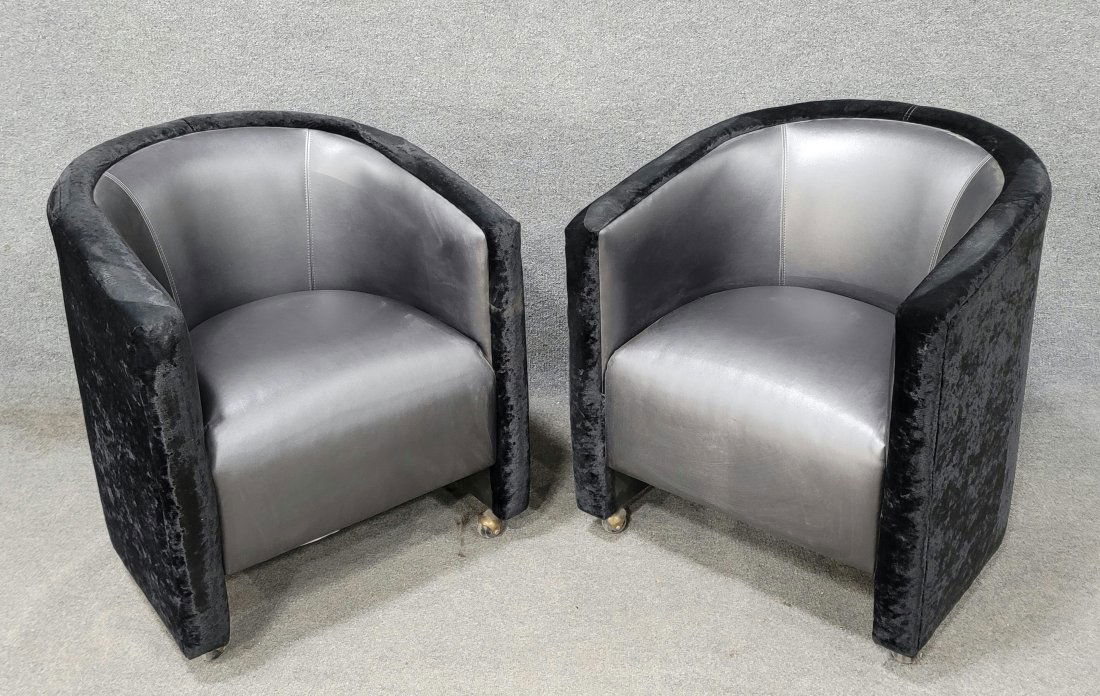 Pair Of Barrell Back Modern Chairs (1 of 5)