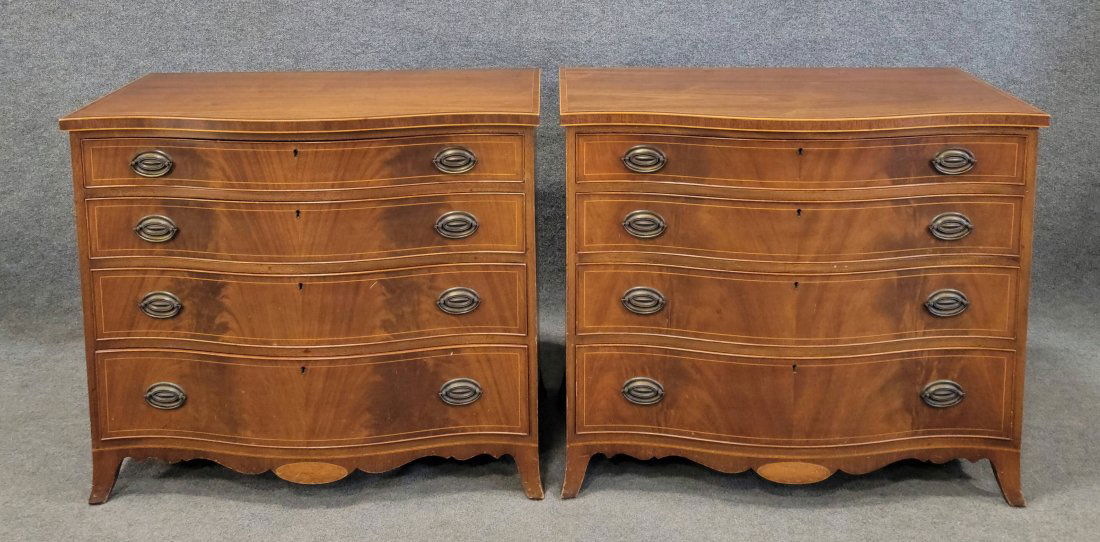 A Great Pair Of Biggs Inlaid Bachelors Chest (1 of 6)