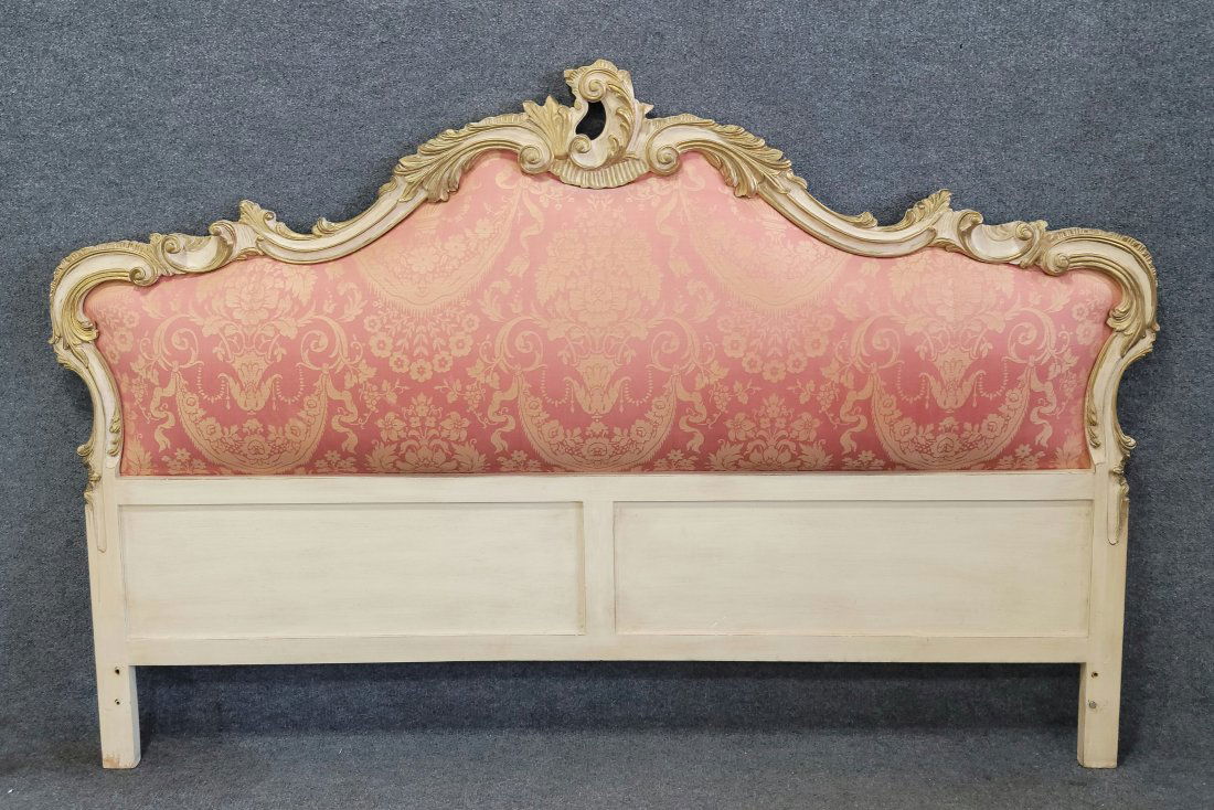 Large Inlaid Carved King Size Headboard (1 of 2)