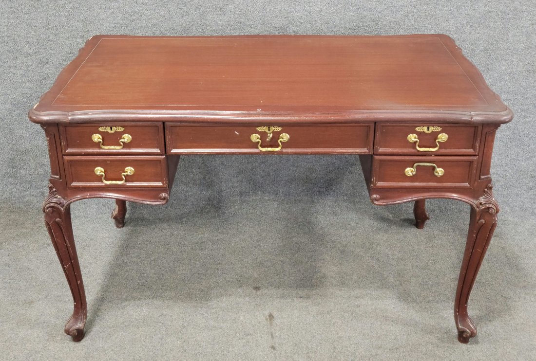 French Style Desk: 30"H, 47.50"W, 23.50"D
