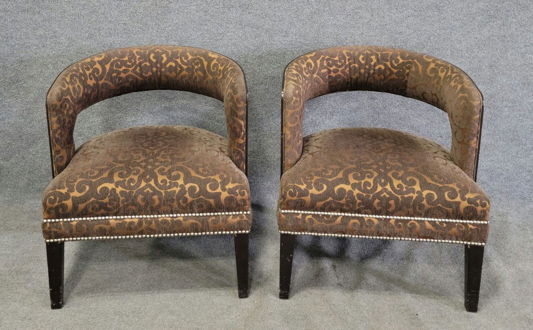 Pair Of Barrell Back Mid Century Style Chairs (1 of 5)