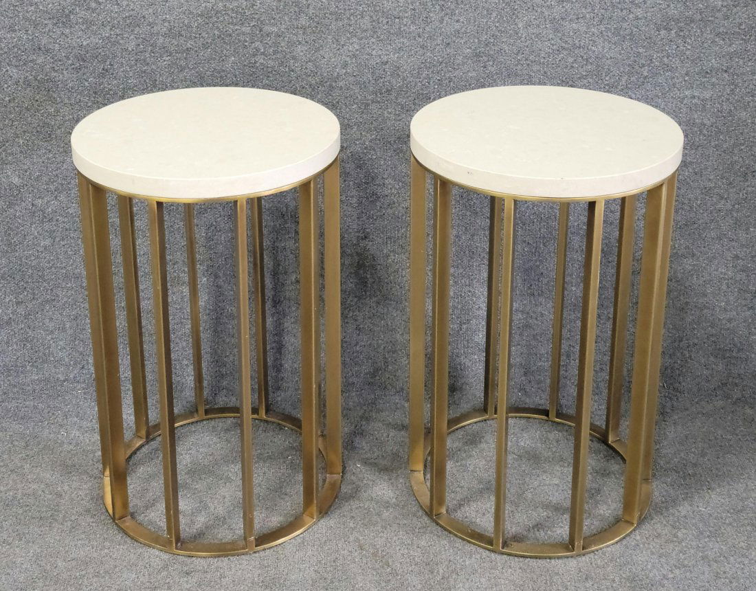 Pair Of Jansen Style Marble Top Tables (1 of 3)