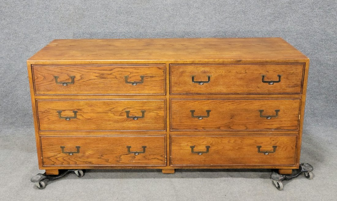 Henredon Campaign Dresser: 29"H, 62"W, 19"D