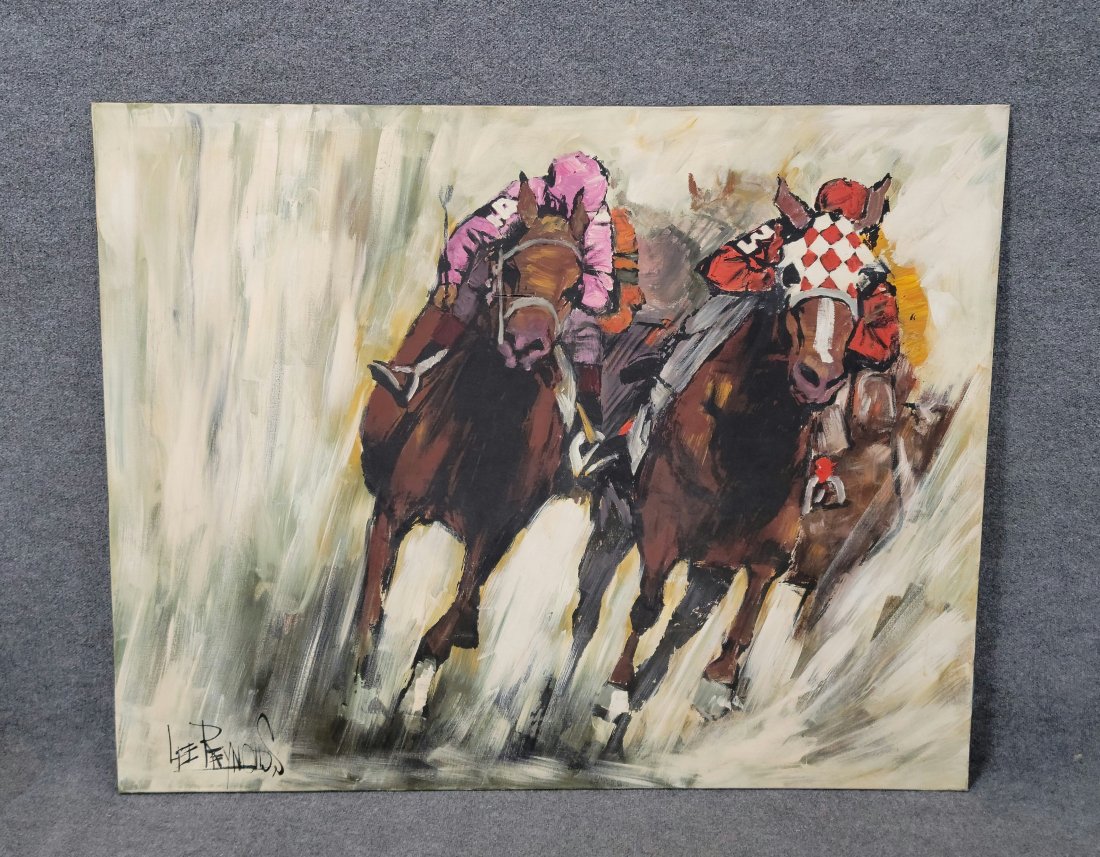 Lee Reynolds Painting Of Horses: 48.25"H, 60"W