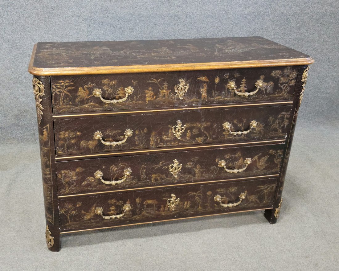 Custom Chinoissire Commode: 34.75"H, 48"W, 19"D