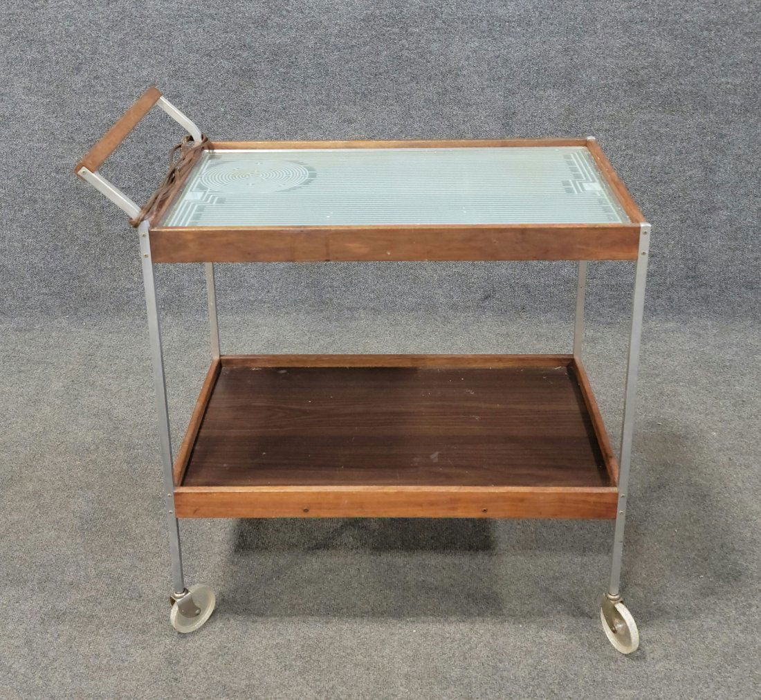 Mid Century Serving Cart Hot Plate Top (1 of 5)