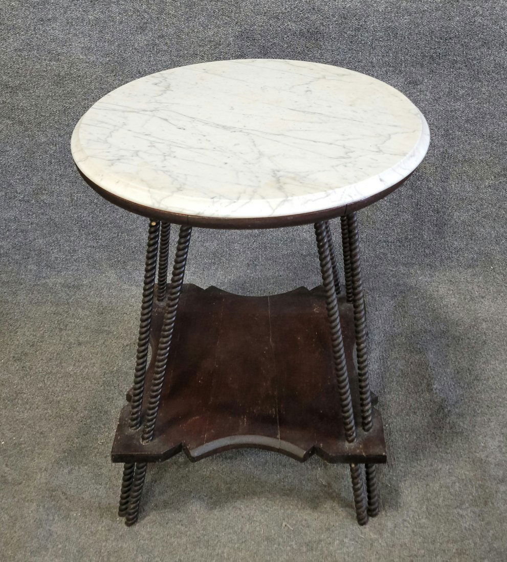 Marble Top Victorian Table (1 of 3)