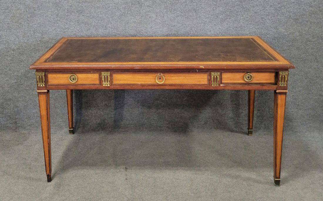 Antique Leather Top Desk By Bodart (1 of 7)