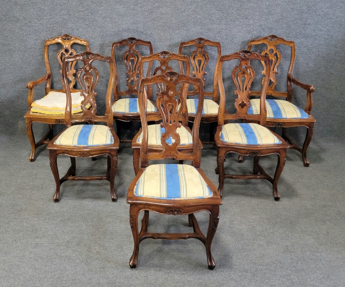 8 Italian Chairs, 2 Arms 6 Sides (1 of 5)
