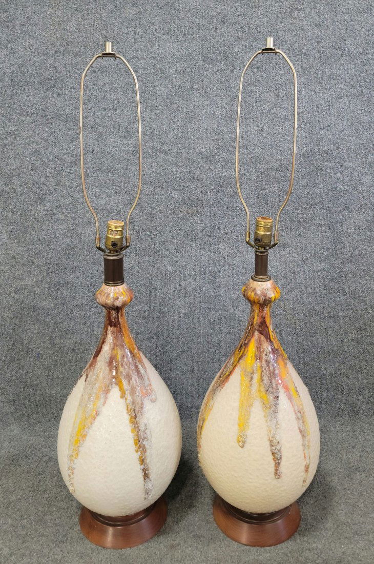 Pair Of Modern Drip Lamps (1 of 1)