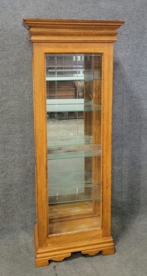 Oak Curio Vineyard Furniture: 78"H, 29.75"W, 15.50"D