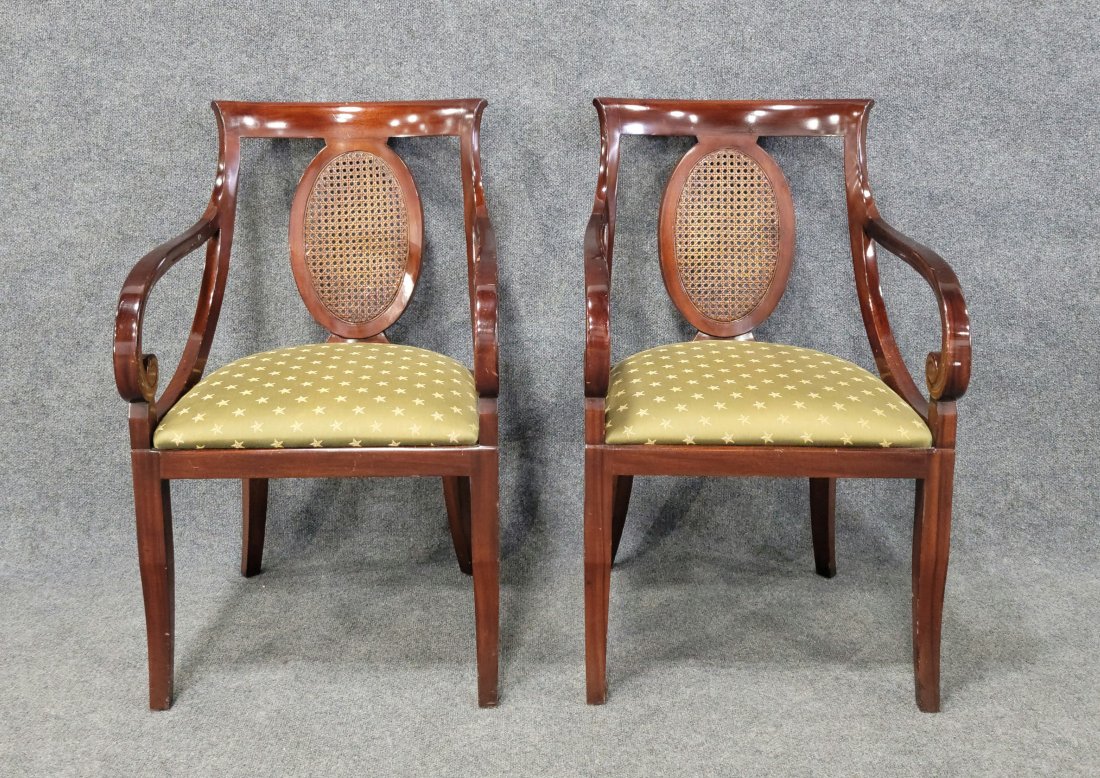 Pair Of Regency Chairs Attributed To Smith And Watson: 36"H, 21.50"W, 19"D, 18"SH