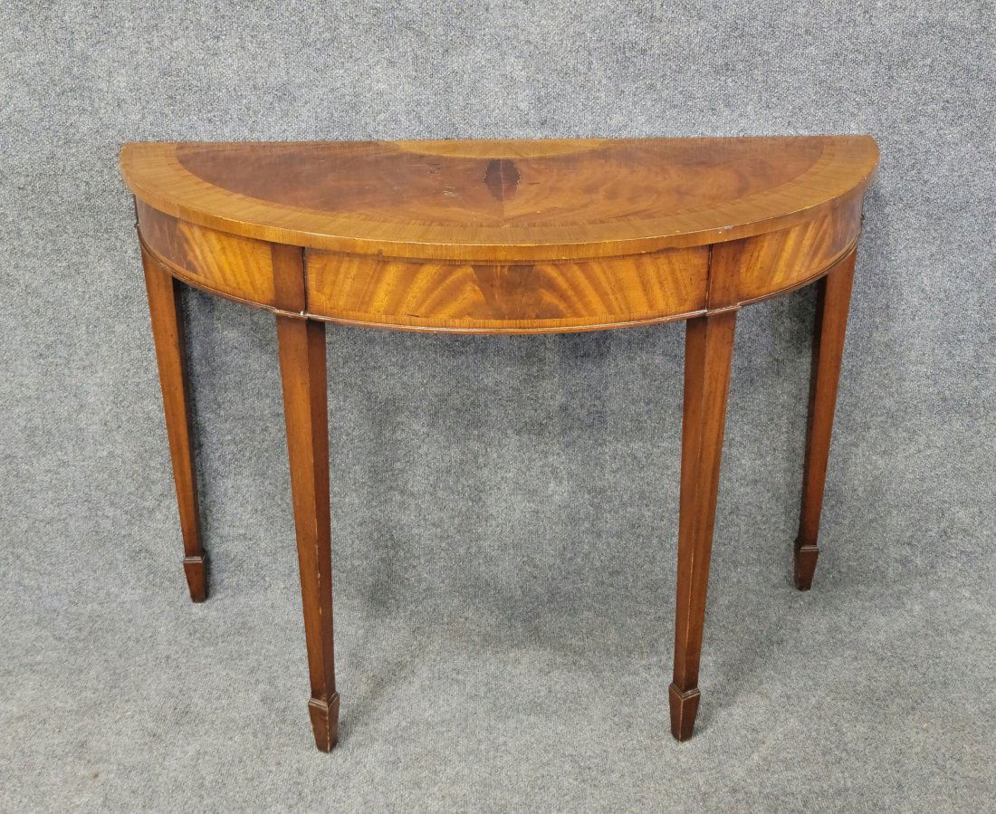 Great Custom Inlaid Banded Console (1 of 4)