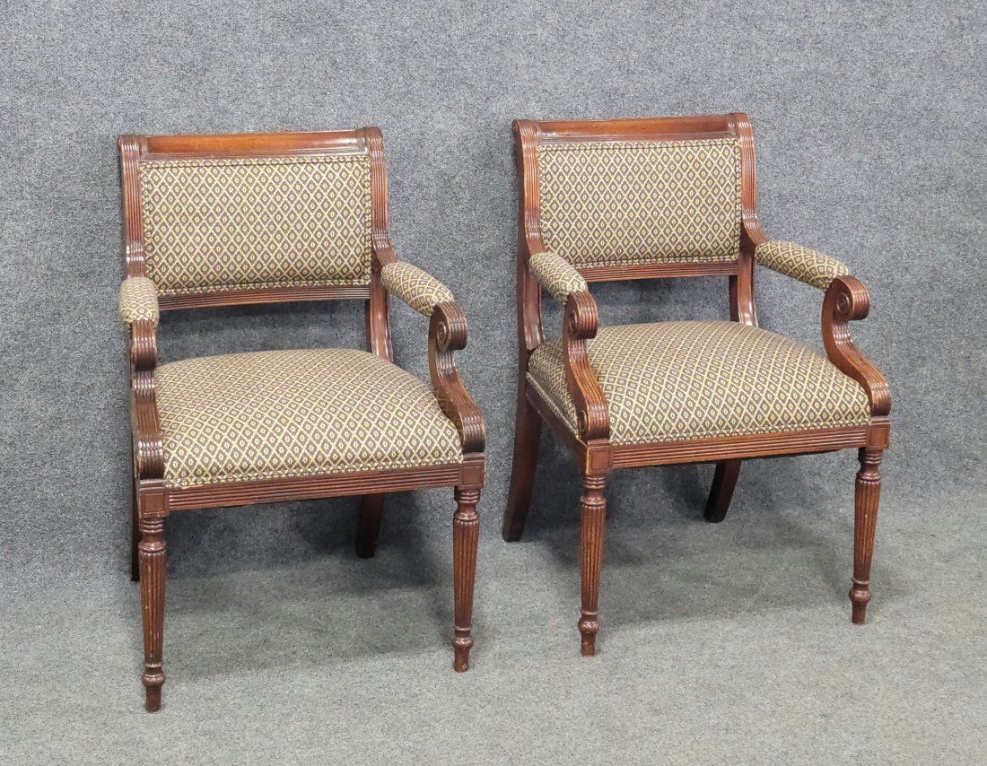 Pair Of Custom Chairs Attributed To Smith And Watson: 35.75"H, 24"W, 23"D, 18.50"SH