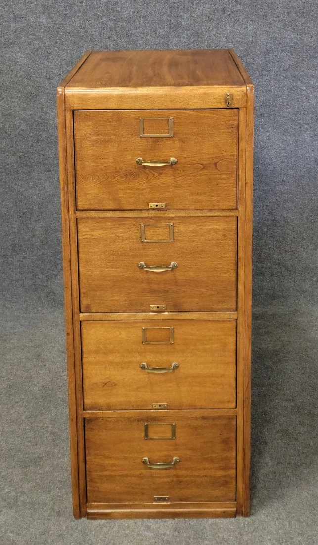 4 Drawer Walnut Filing Cabinet (1 of 6)