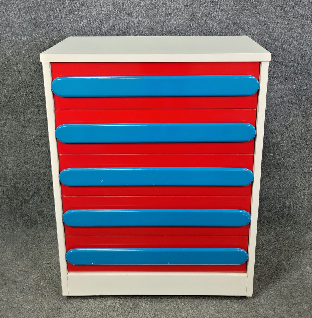 Mid Century Tall Chest: 41.75"H, 31.75"W, 17.75"D