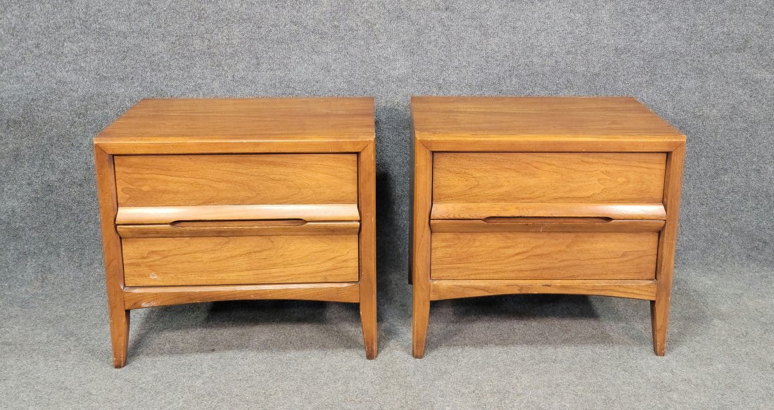 Pair Of Mid Century Nightstands: 23.50"H, 26"W, 17"D