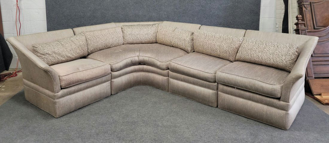 Thayer Coggin Sectional: 31.25"H, 142.50"W, 66"D