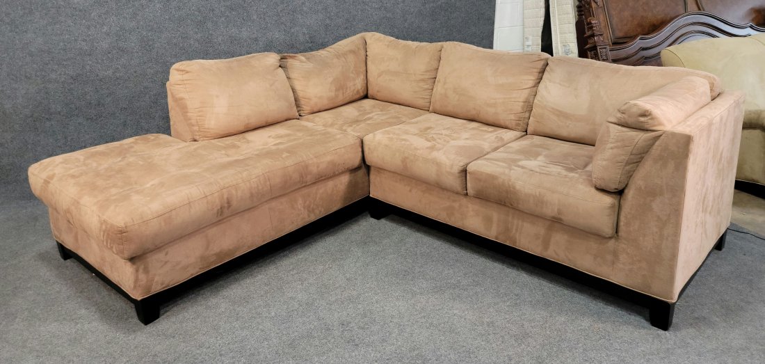 Sectional Sofa: Bigger Section - 31"H, 89"W, 37"D | Smaller Section - 31"H, 61"W, 37"D