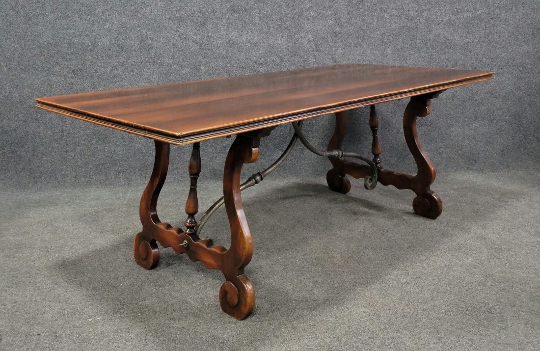 Dining Room Table With Metal Base (1 of 5)