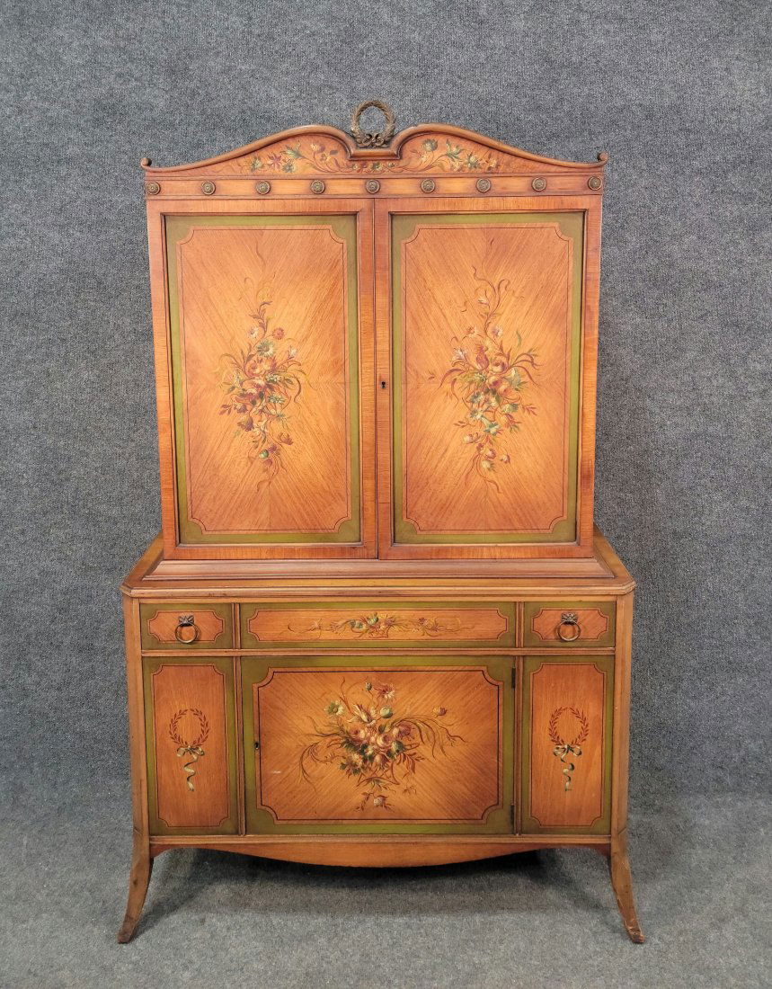 Adam's Style Hand Painted Cabinet (1 of 6)