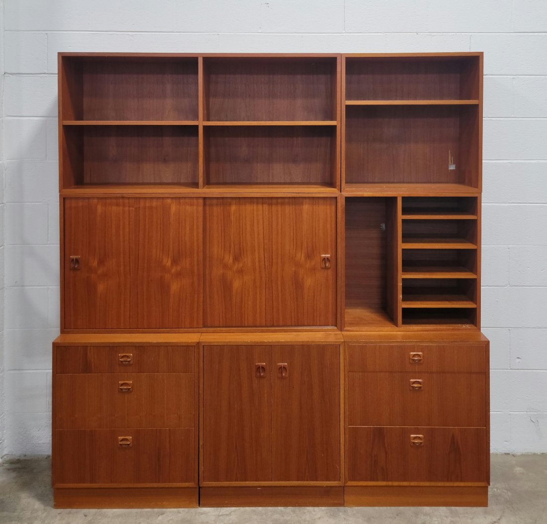 Danish Mid Century 3 pc. Wall Unit (1 of 4)