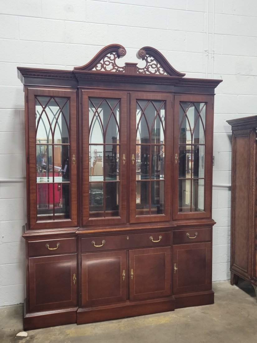 Ethan Allen Breakfront: 91.50"H, 70"W, 16"D