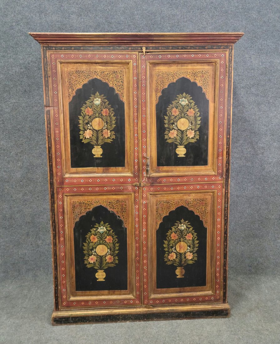 Painted Cabinet: 77.50"H, 51.25"W, 20.50"D