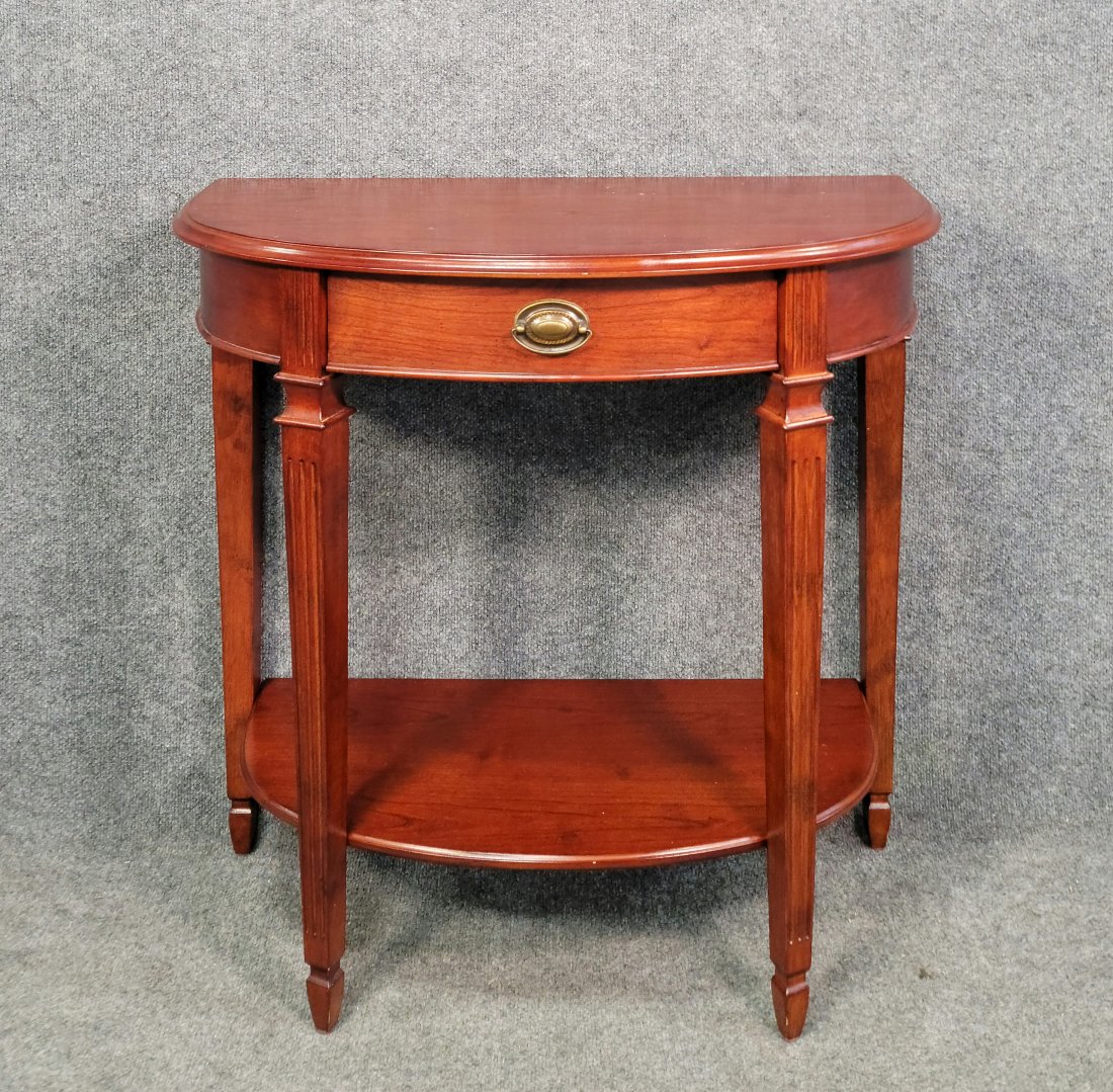 Demi Lune Console: 30.50"H, 31.50"W, 16"D