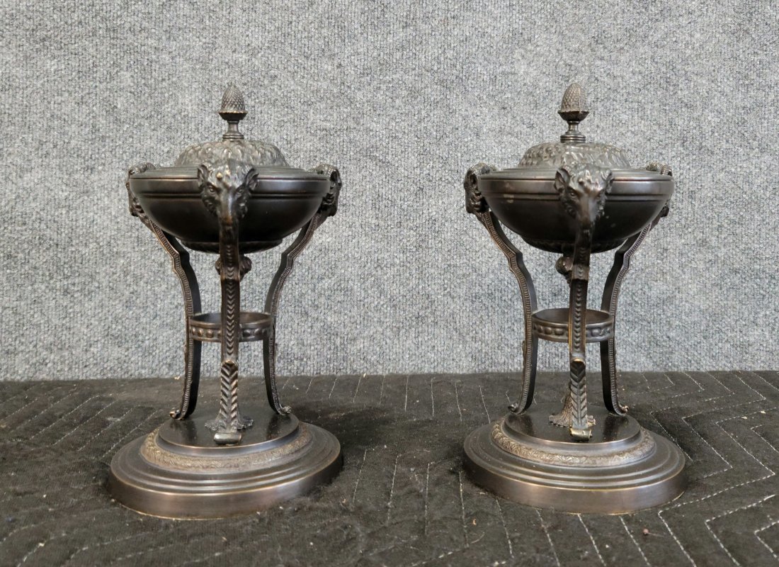 Pair Of Gueridons: 10"H, 6"Diameter