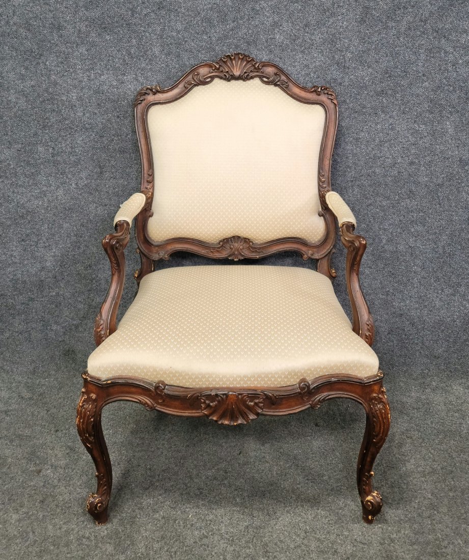 French Arm Chair: 40.75"H, 27"W, 22"D