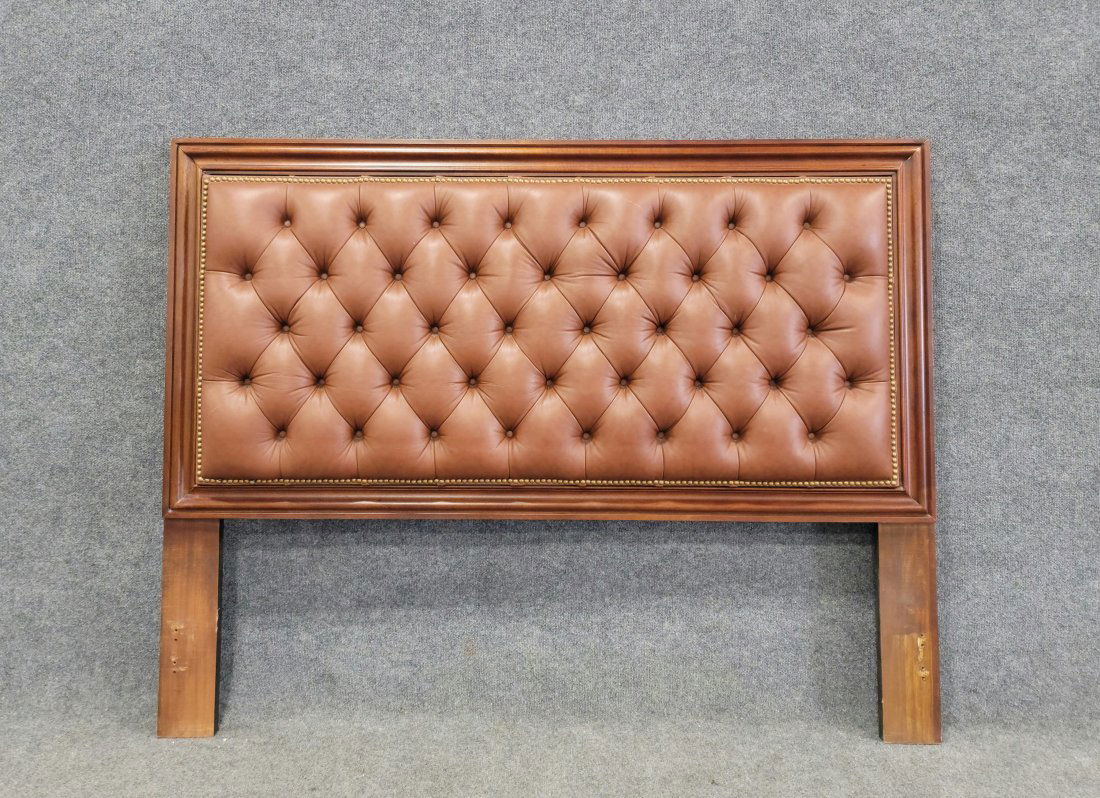 Leather Headboard: 48"H, 62"W