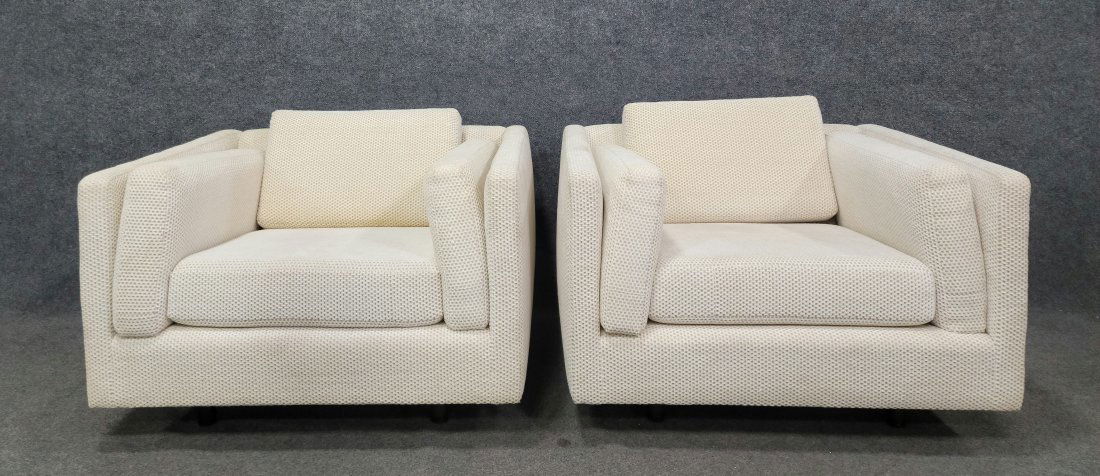 Pair Of Milo Baughman Style Club Chairs (1 of 6)