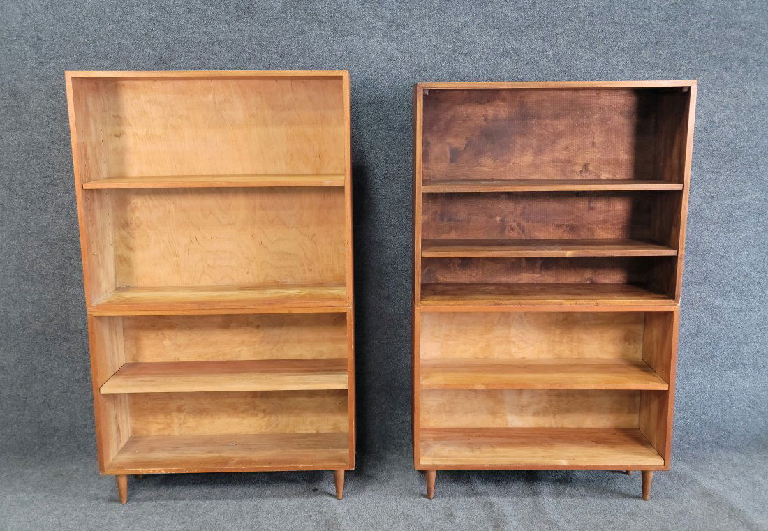 Pair Of MCM Open Bookcases (1 of 4)