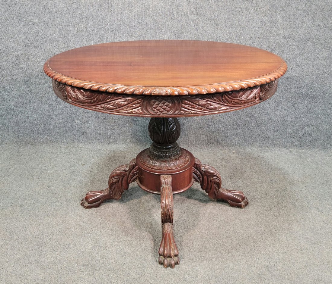 Antique Empire Carved Table (1 of 4)