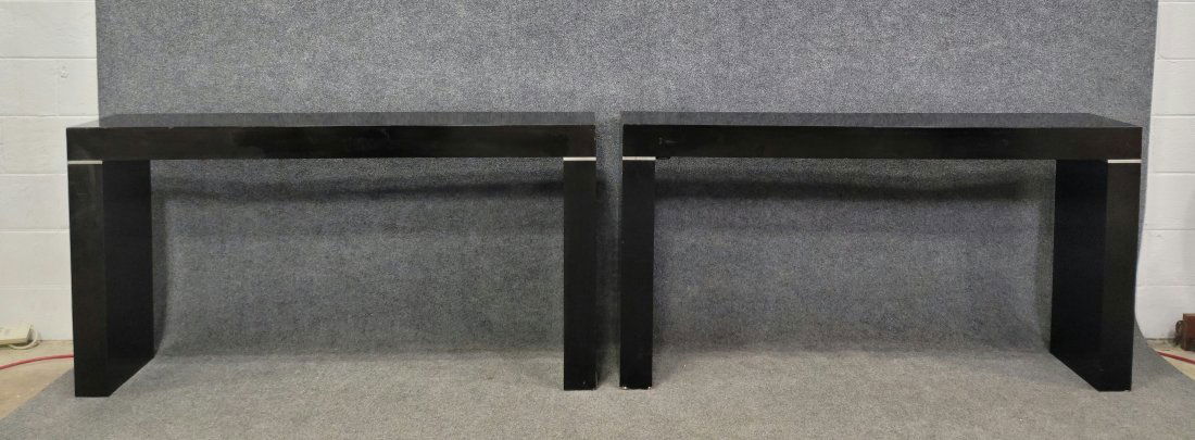 Pair Of Ebonized Vaughn Benz Consoles (1 of 4)