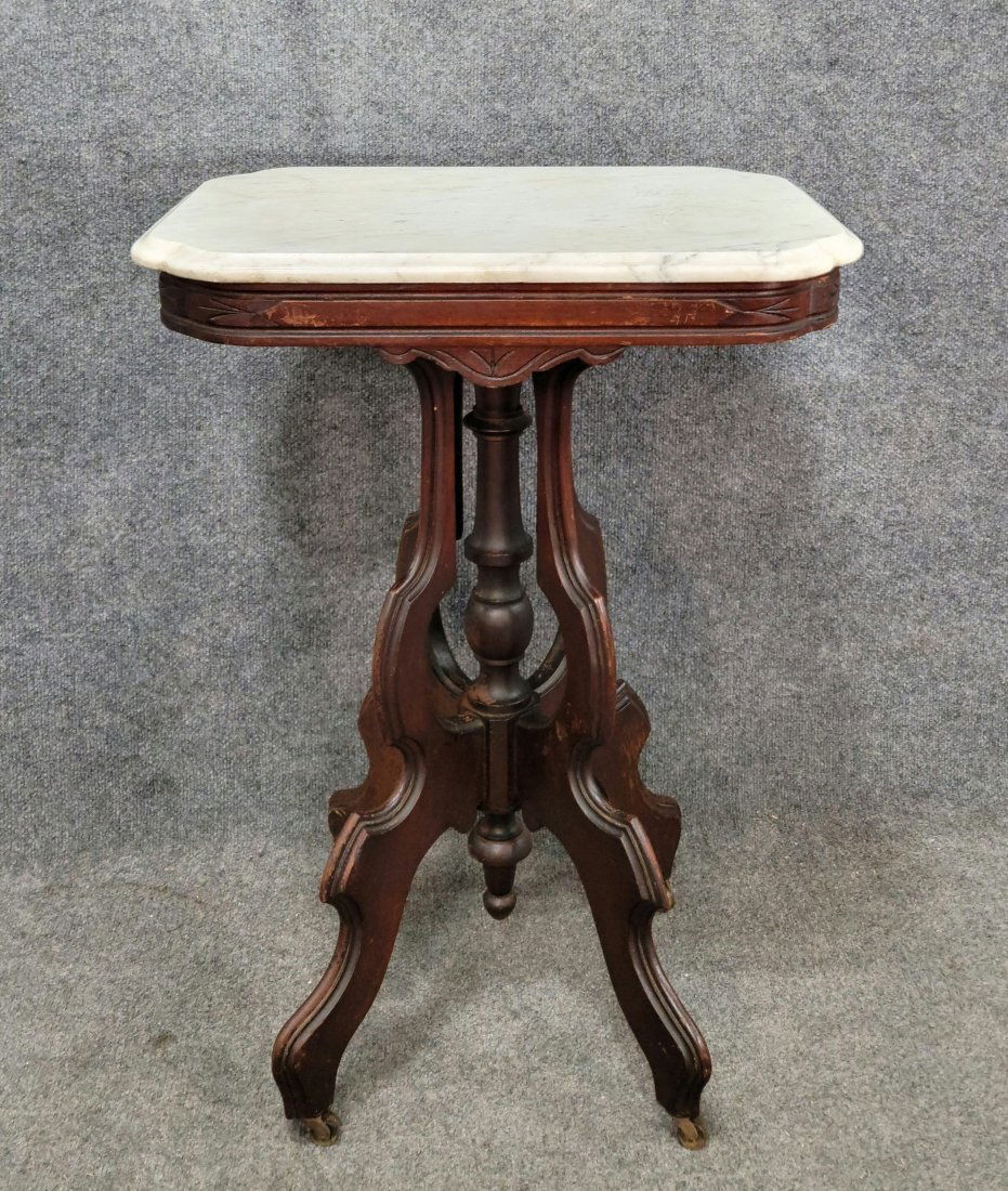 Marble Top Victorian Table (1 of 4)