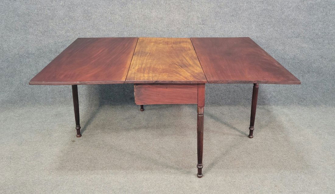 Antique Drop Leaf Table: 28.50"H, 63"W, 45"D