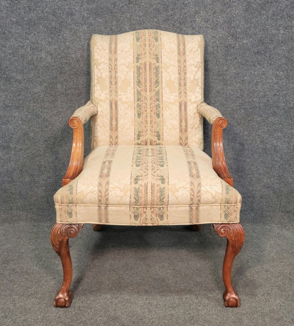 Georgian Style Open Arm Chair: -