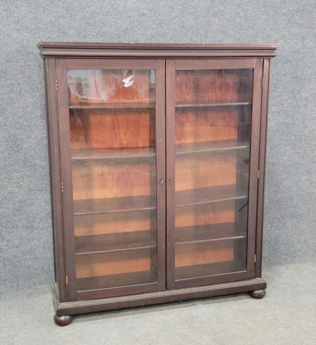 2 Door Mahogany Bookcase (1 of 5)