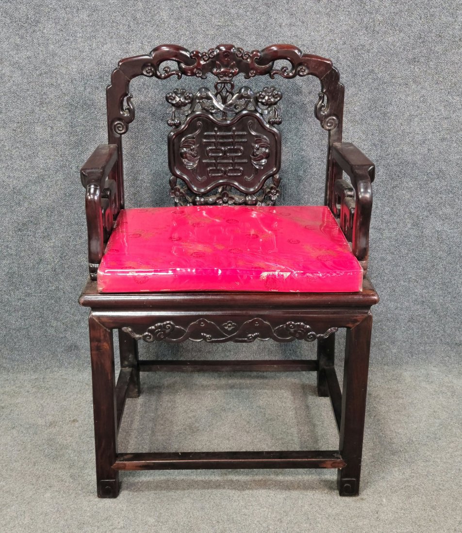 Japanese Arm Chair: 38.50"H, 25.50"W, 18"D, 22"SH