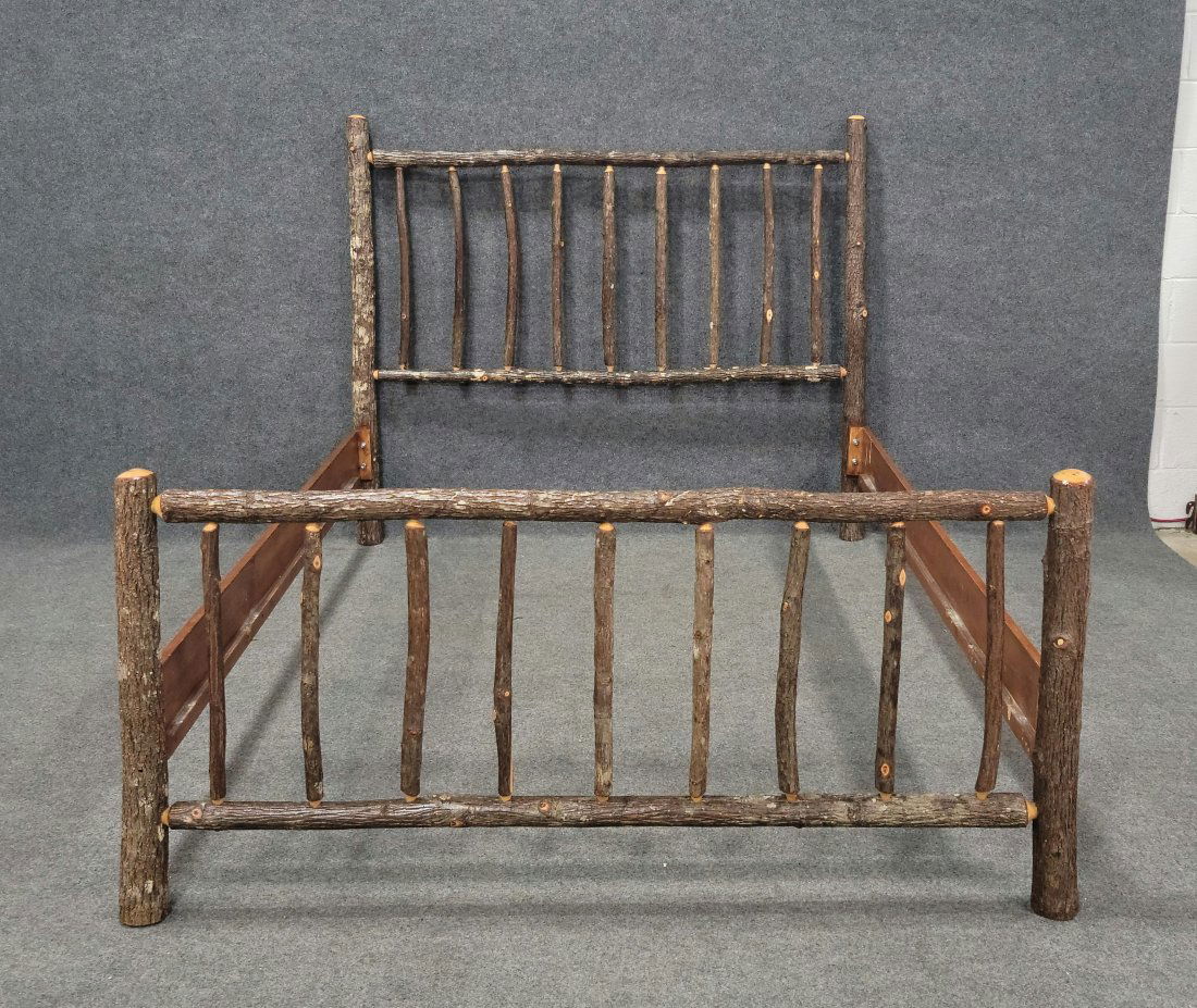 Adironback Style Bed: Headboard - 51.75"H, 61"W | Footboard - 29.75"H, 61"W | Full Bed - 86.50"D