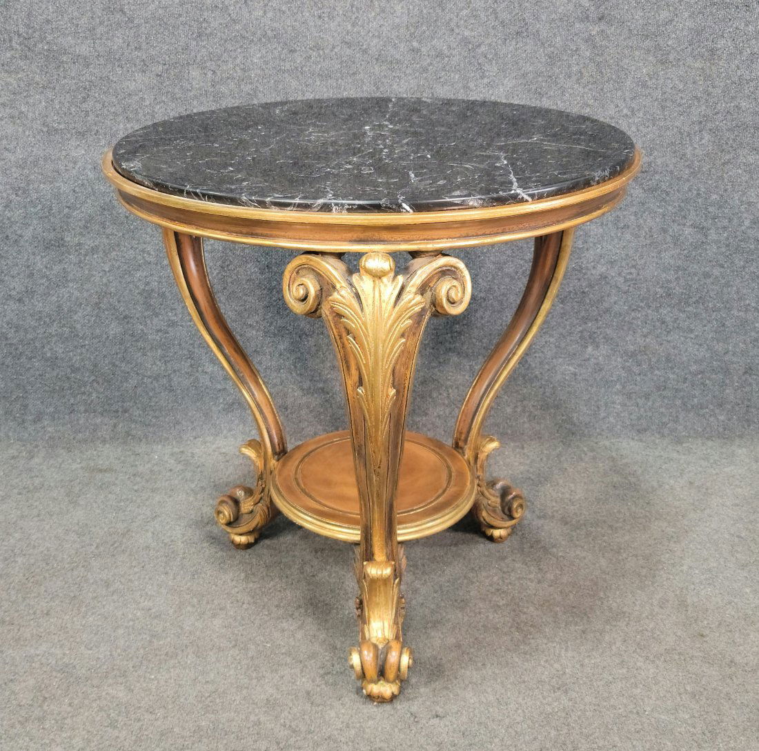Marble Top French Empire Stand (1 of 4)