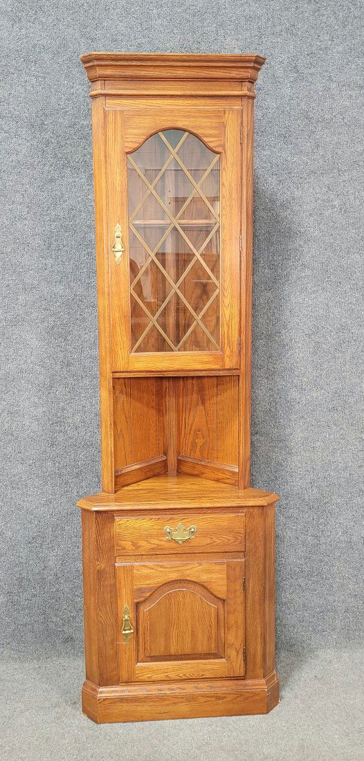 Penn House Oak Corner Cabinet (1 of 6)