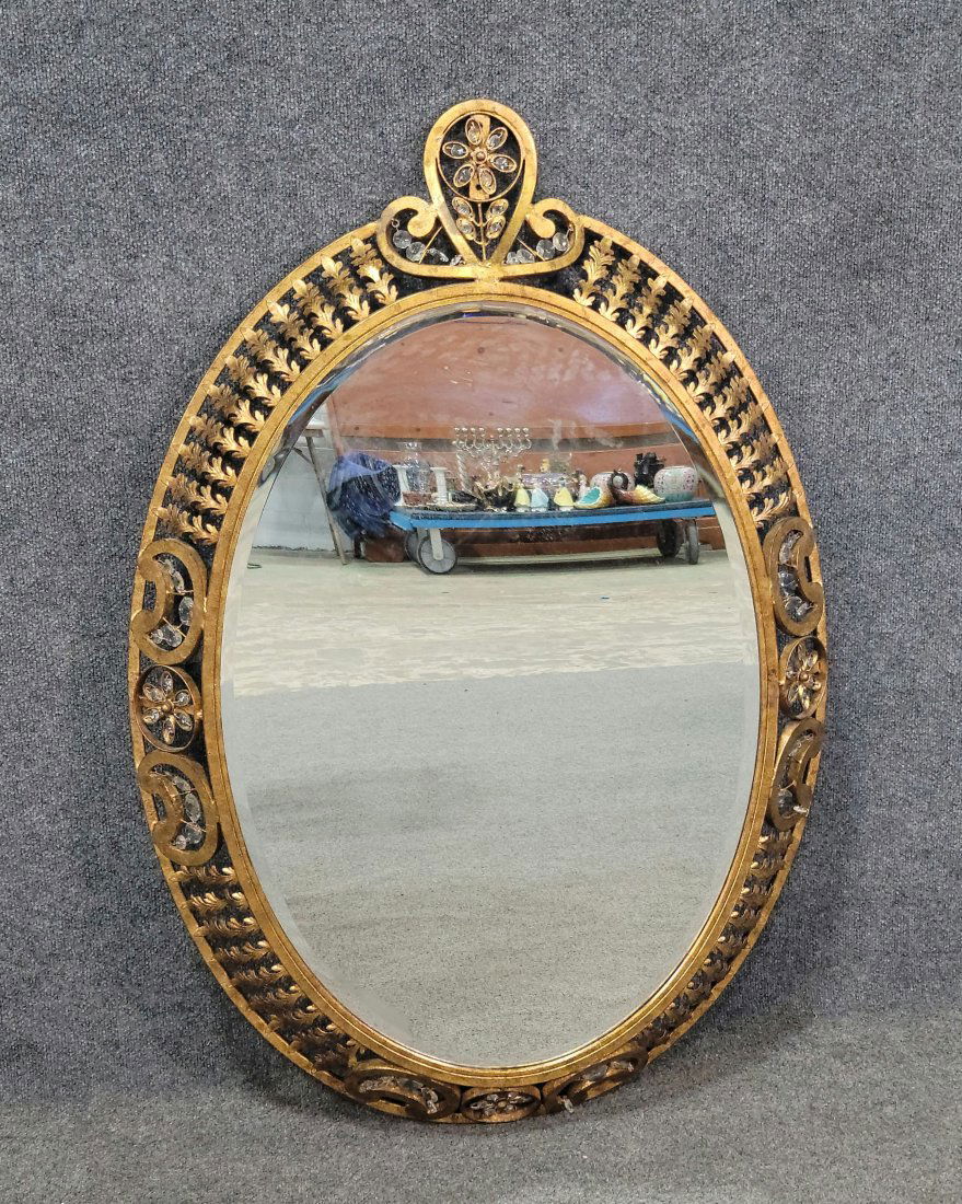 A Great Gilt Iron Decorative Mirror (1 of 5)