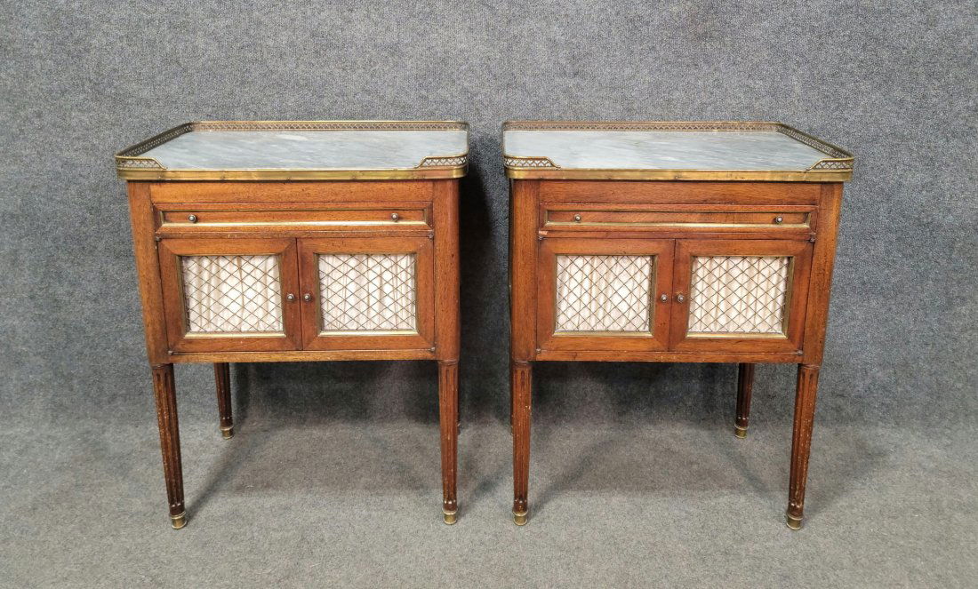 Pair Of Jansen Style Commodes: 29"H, 24"W, 15.75"D