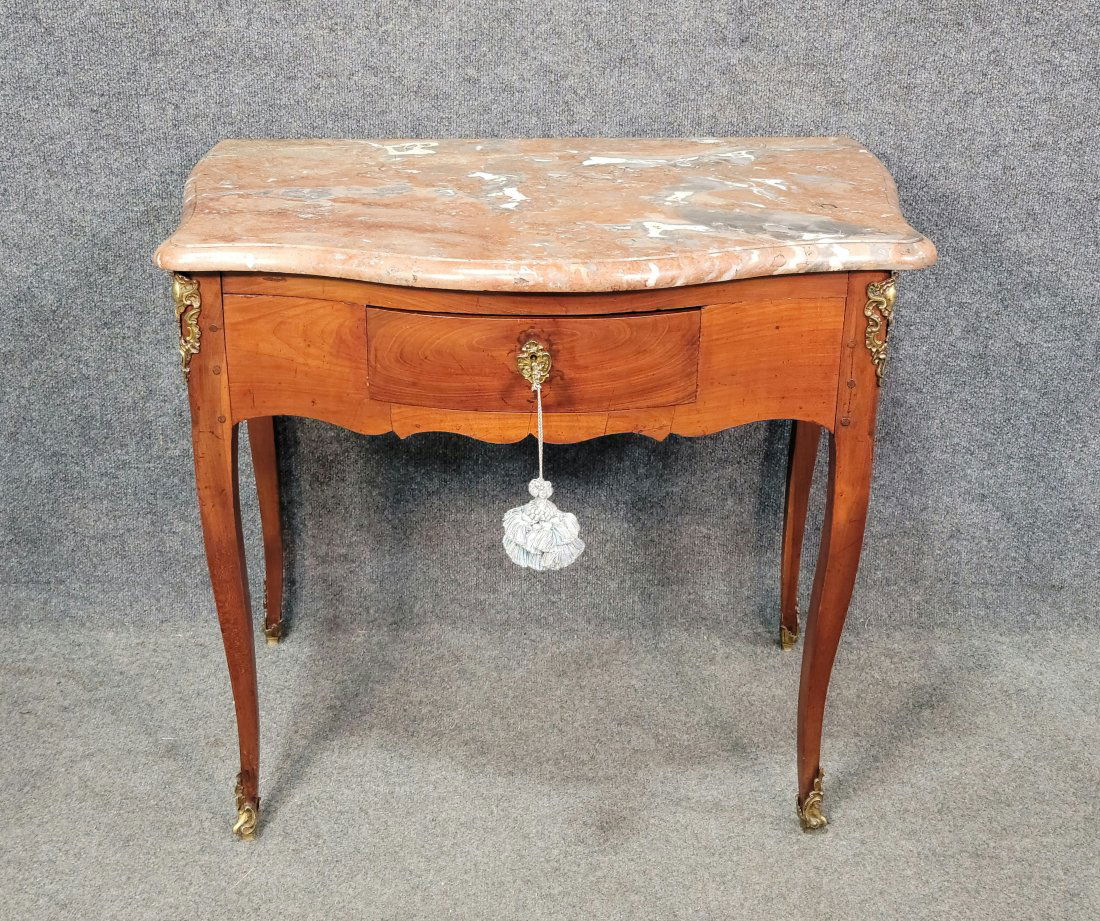 19th Century French Marble Top Server (1 of 6)