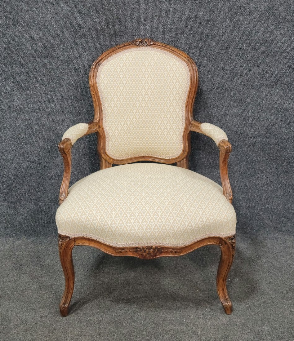 19th Century Arm Chair: 35.50"H, 23.50"W, 20"D, 16"SH