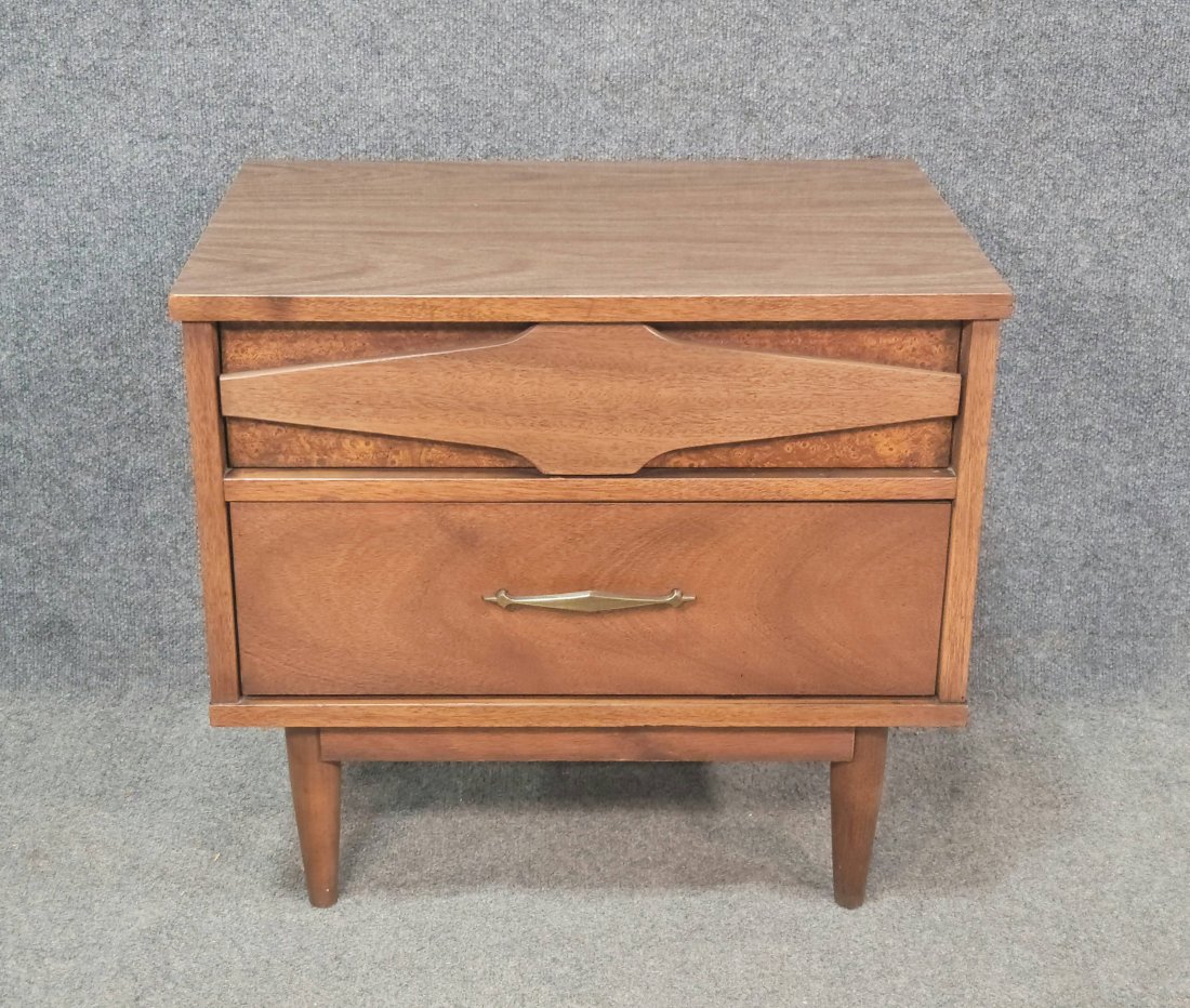 Mid Century Nightstand: 22"H, 24"W, 15.50"D